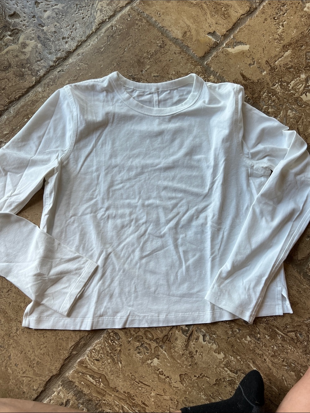 lululemon athletica White Long Sleeve Kids Tee